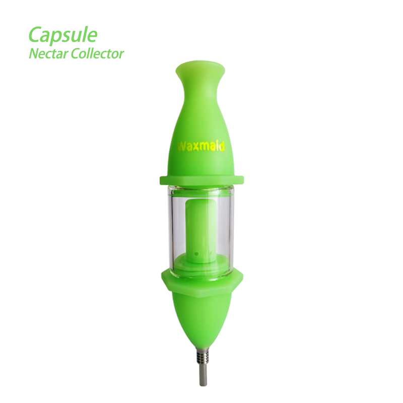 Nectar Collectors Waxmaid 8" Capsule Silicone Glass Nectar Collector