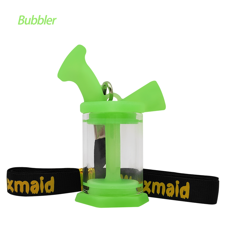 Water pipes Waxmaid 3" Silicone Glass Mini Bubbler