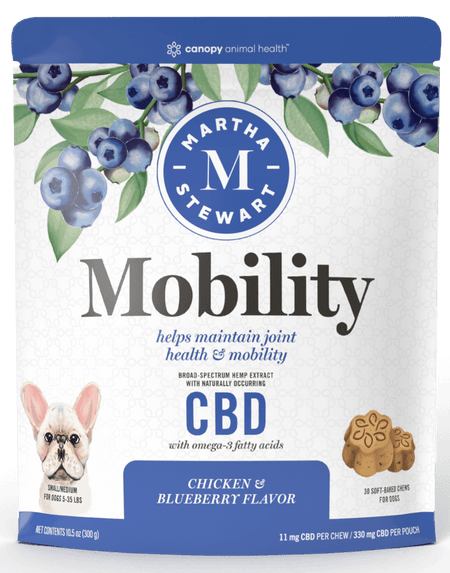 Martha Stewart CBD Mobility Chicken and Blueberry Flavor Soft Baked Chews