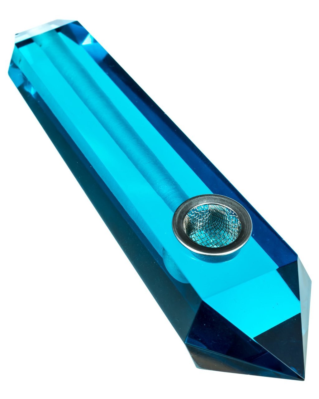 Spoon Pipes DankGeek - Blue Quartz Crystal Stone Pipe