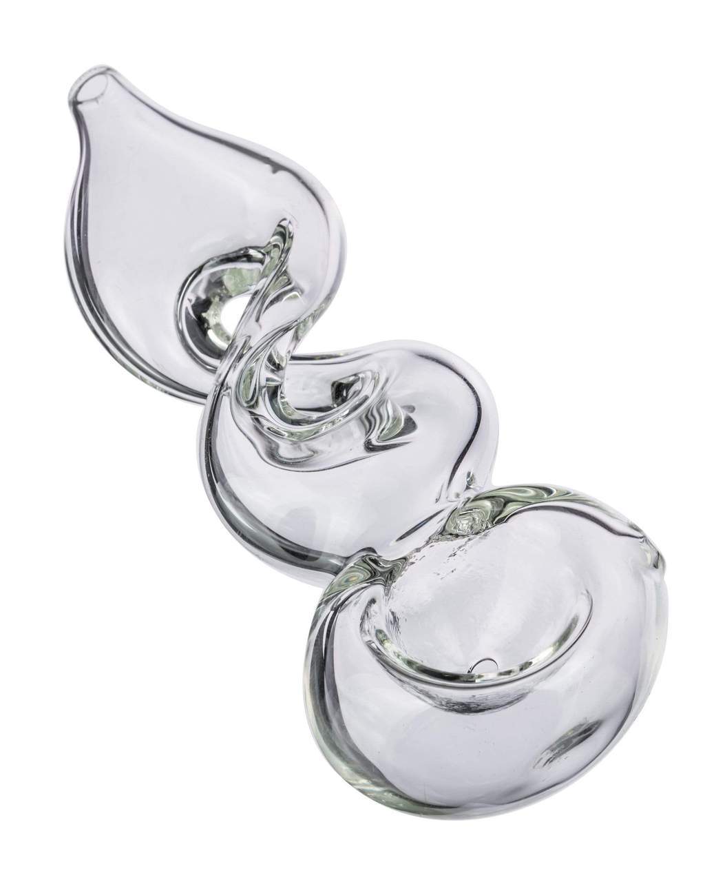 Hand Pipe Clear Twisted Spoon Pipe