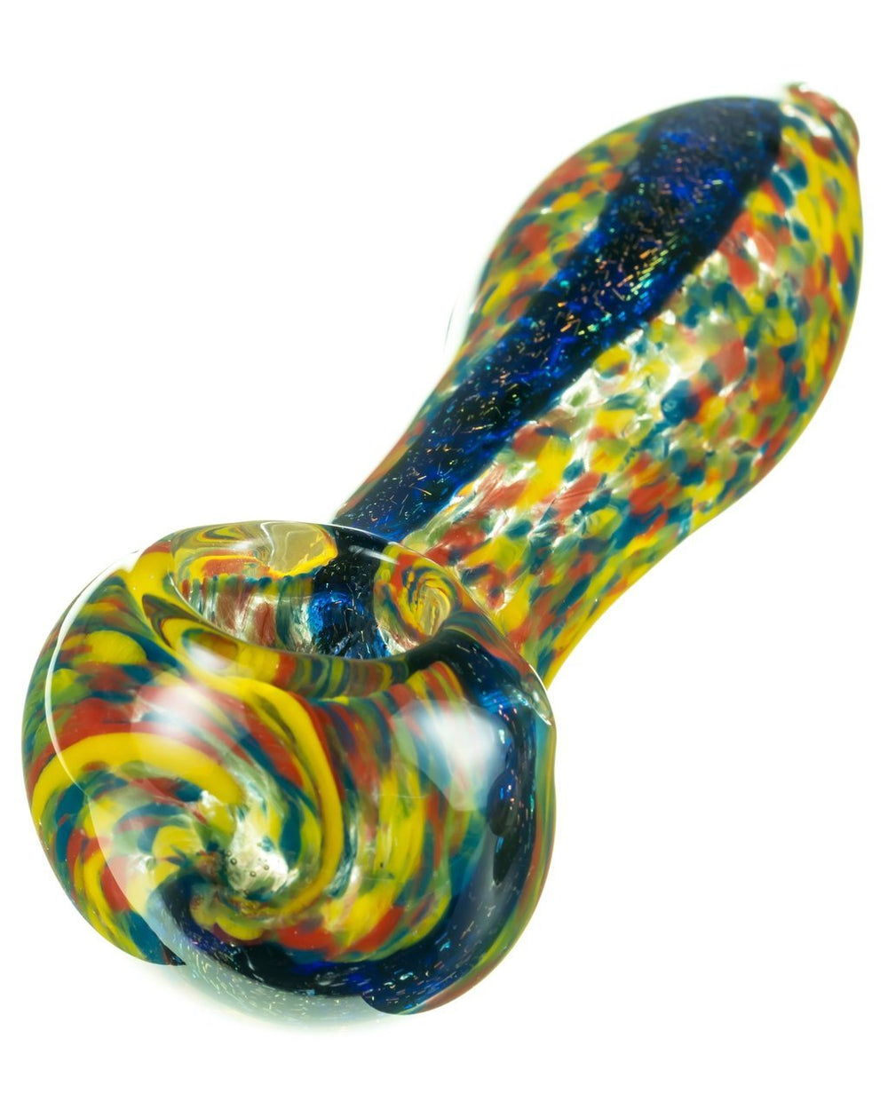 Spoon Pipes DankGeek - Dichro Stripe Fritted Hand Pipe