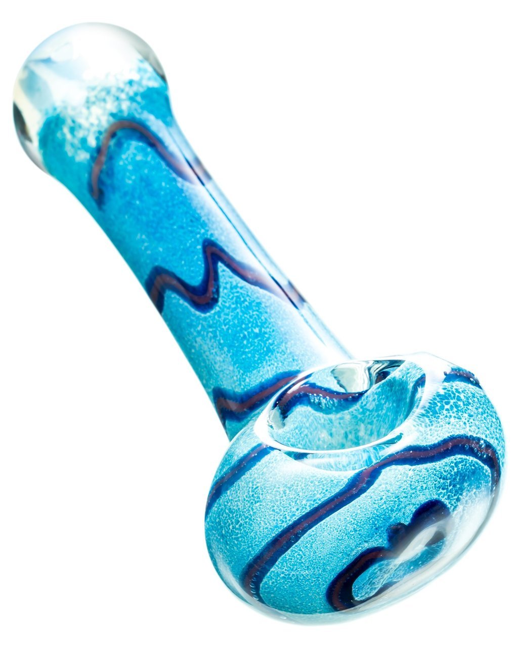 Spoon Pipes Fritted Spoon Pipe with Swirl Accents