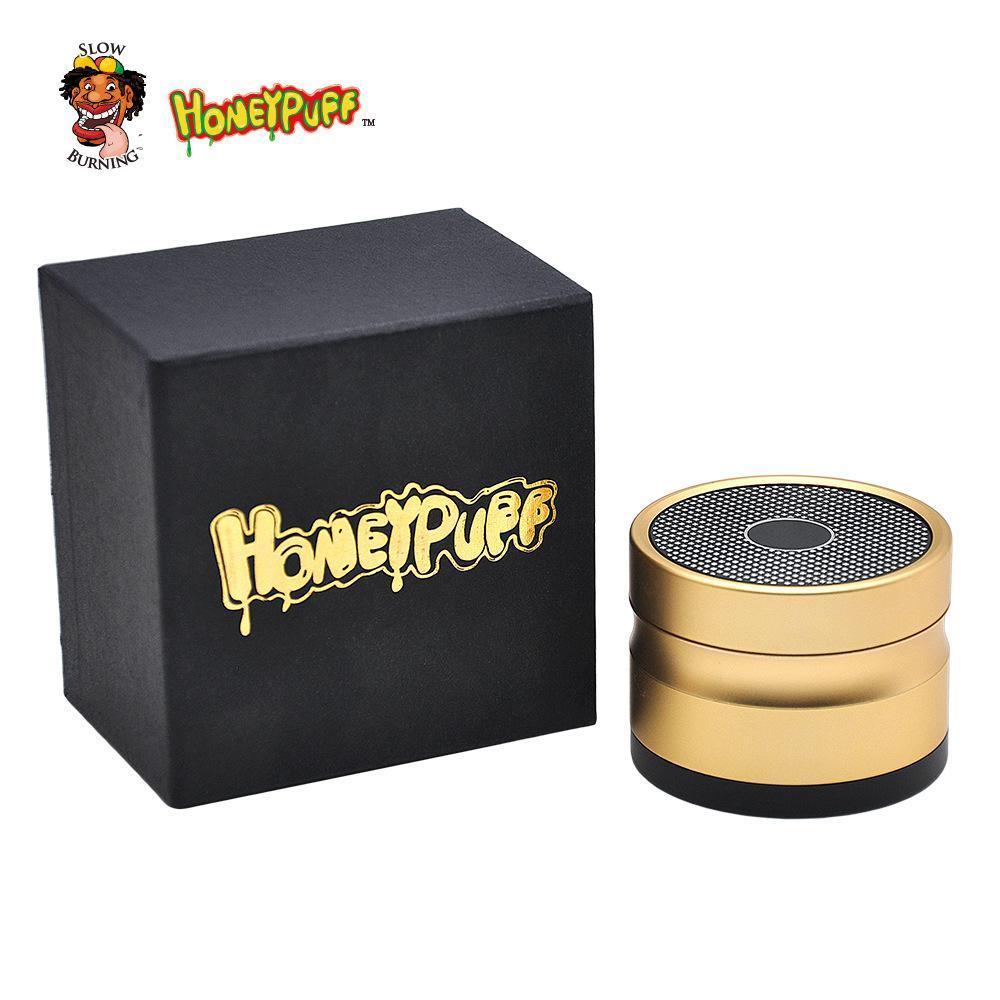 Bong Attachments HoneyPuff™ Bluetooth Speaker 4 Layer 48mm Novelty Herb Grinder (4 Colors)