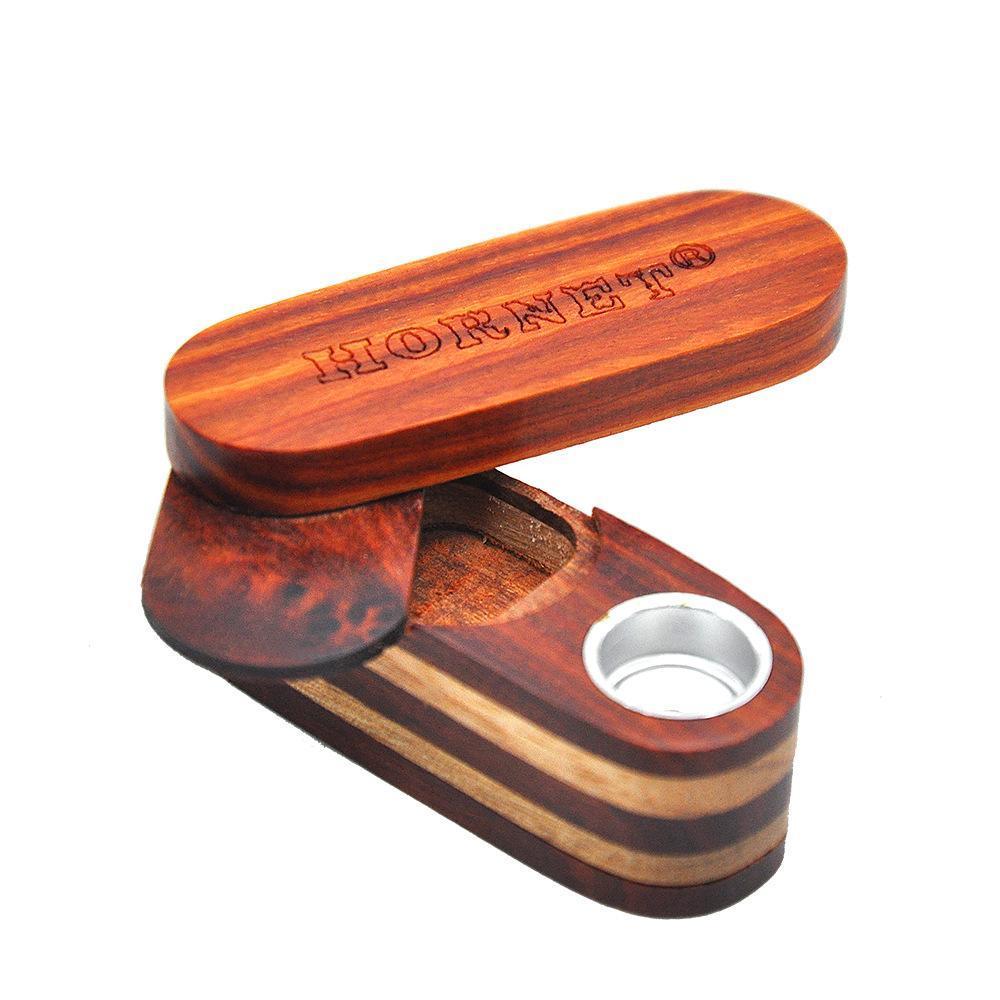 Chillum Hornet Wooden Two Layer Portable Twister Pipe W/ Storage