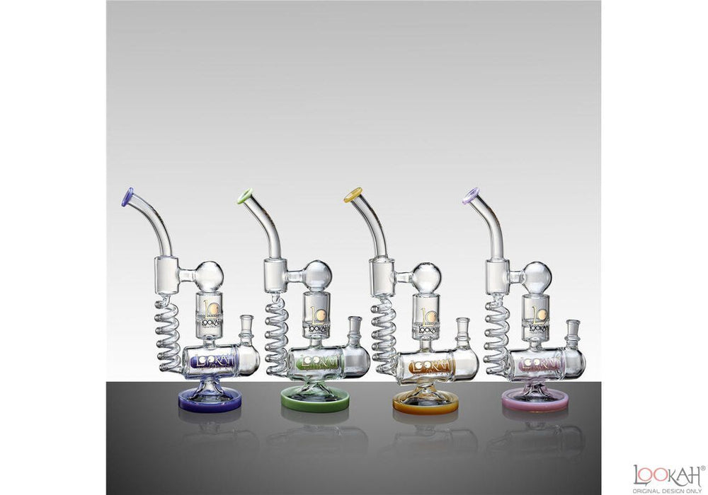 Vaporizers 12.5" LOOKAH Glass Dab Rig Spiral Percolator Water Pipe