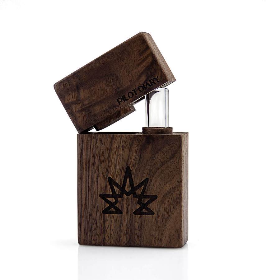 One Hitters Inhalco - Wood Dugout With Glass One Hitter