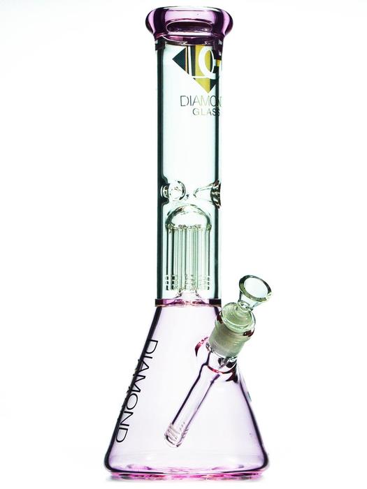 Bongs 13” Pink Beaker Waterpipe With Tree Perc