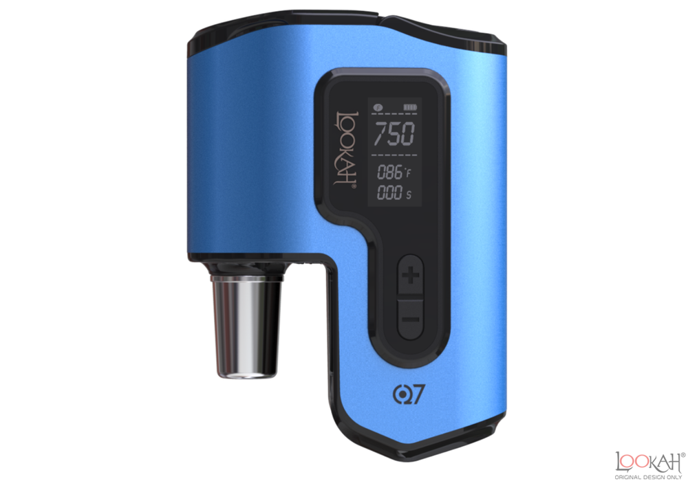 Vaporizers Blue Lookah Q7 mini enail banger fit onto Water Pipes and dab rigs